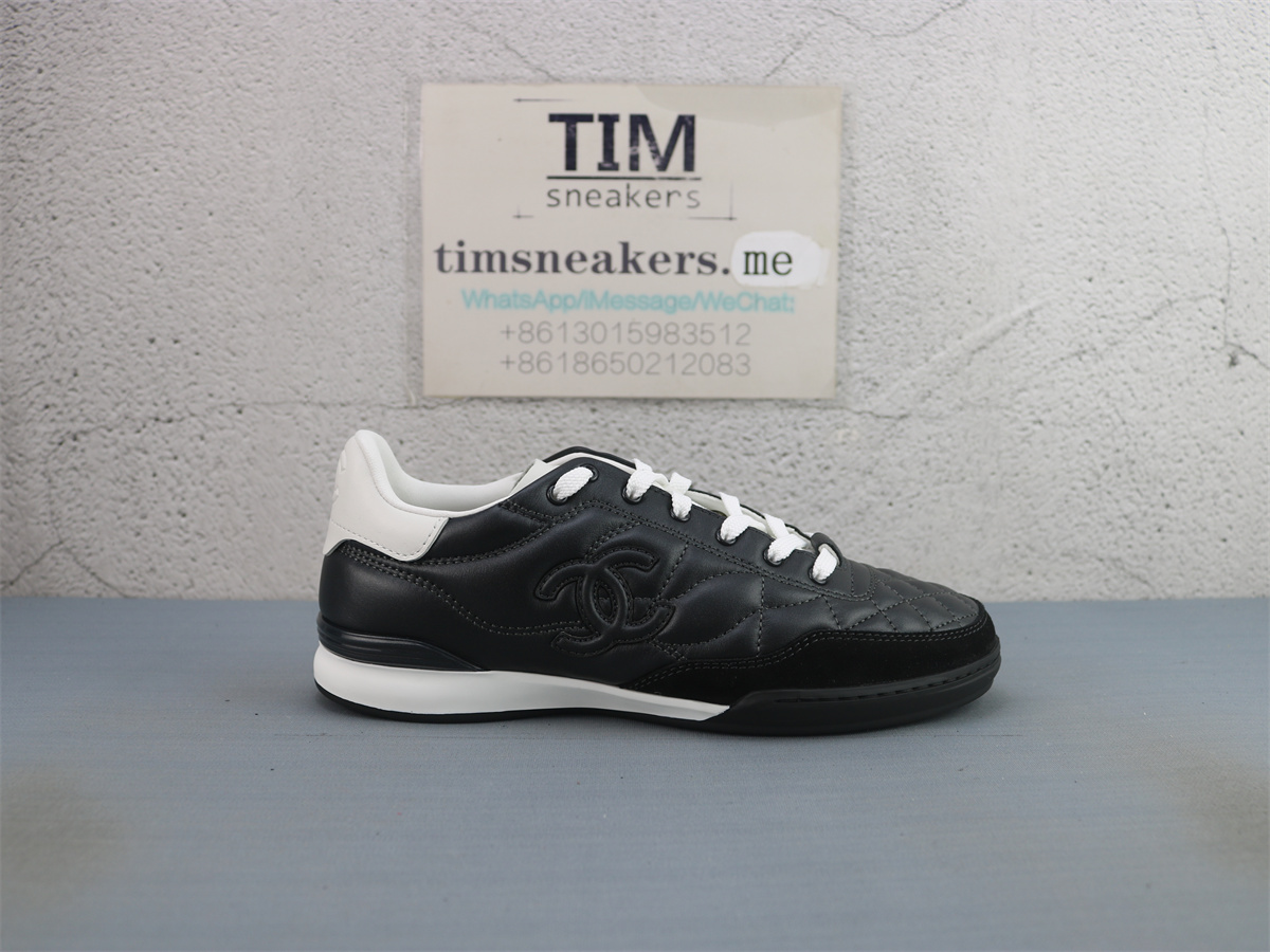 CHANEL 24a Low-Top German Army Trainers Casual Shoes Black